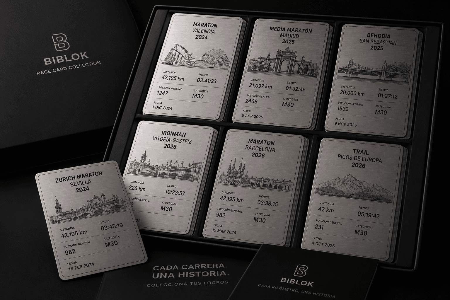 Caja premium con varias Race Cards coleccionables